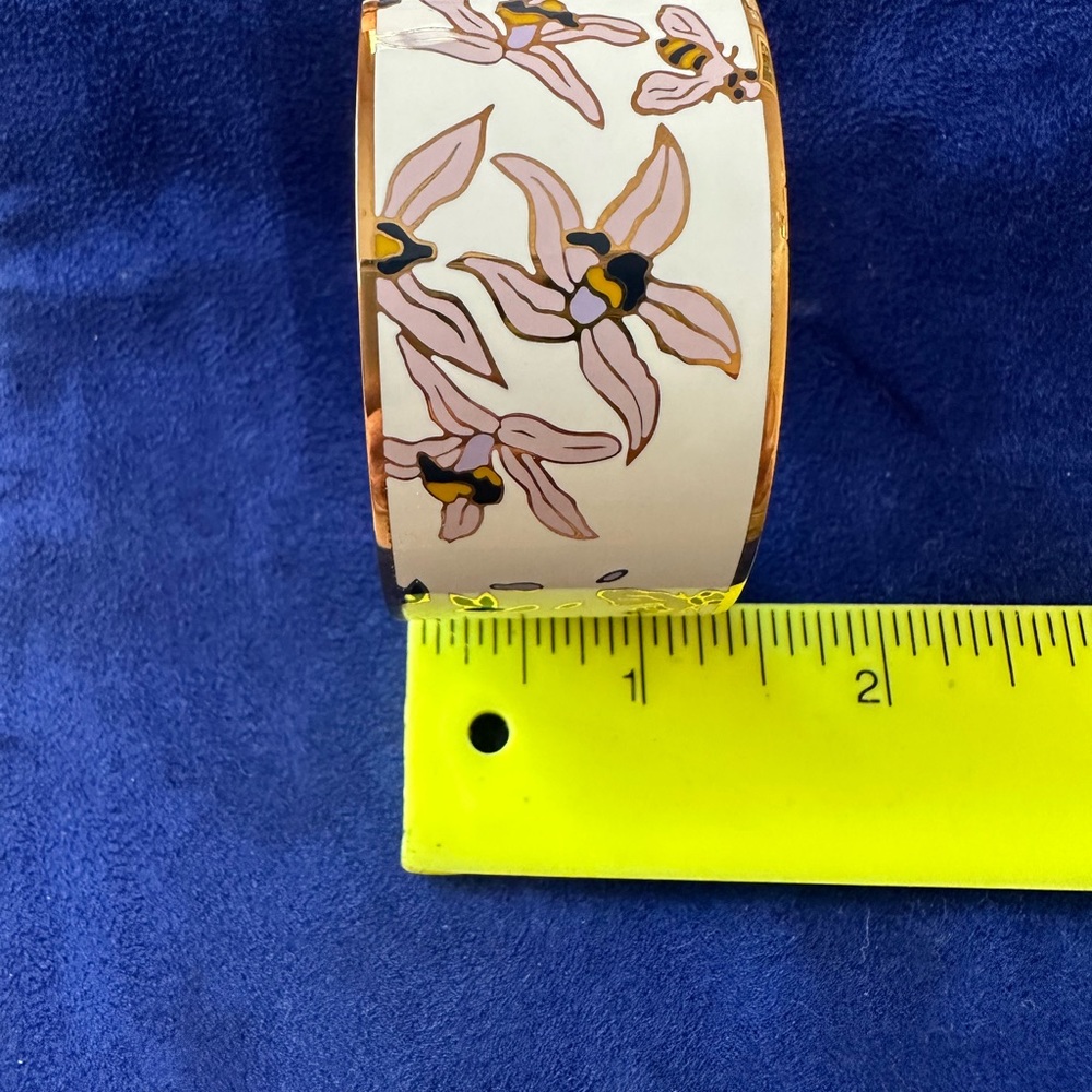 Rare Tori Burch orchid bangle - Picture 4 of 4